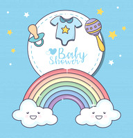 baby-shower-rainbow-cloud-cartoon-rattle-pacifier-clothes-card_24640-59131